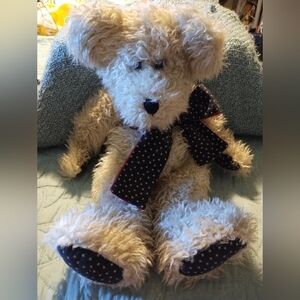 Boyds Bear Adorable Plush Teddy Bear with Star Patterned Scarf